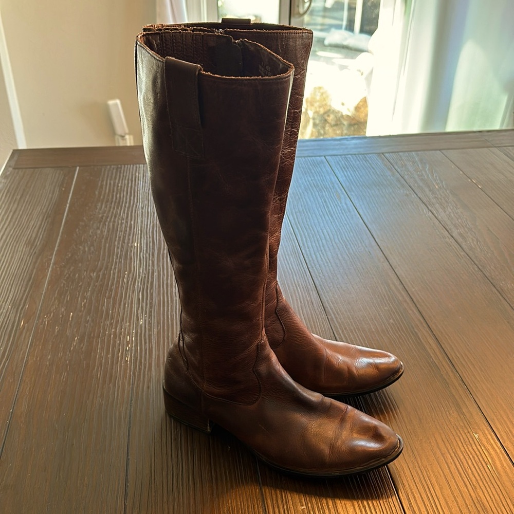 ***Vintage*** Real leather calf riding boots